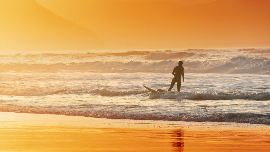 唯美海滩黄昏风景