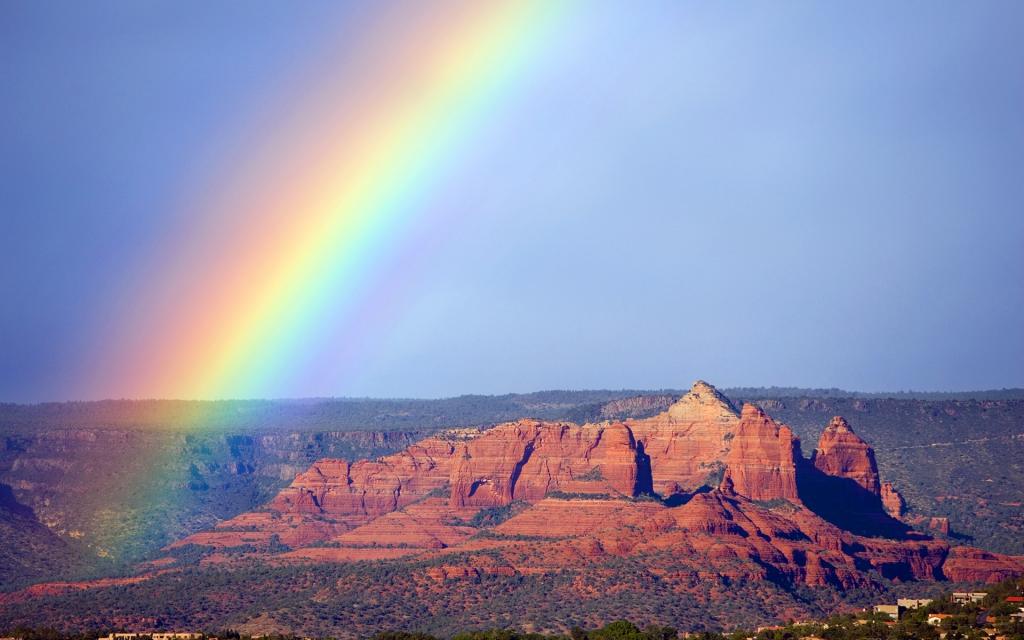 美丽七彩虹风景