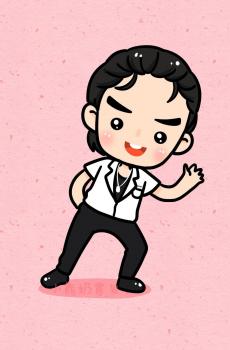 情侣一左一右卡通人物-2