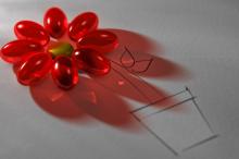 小清新红色糖果花瓣