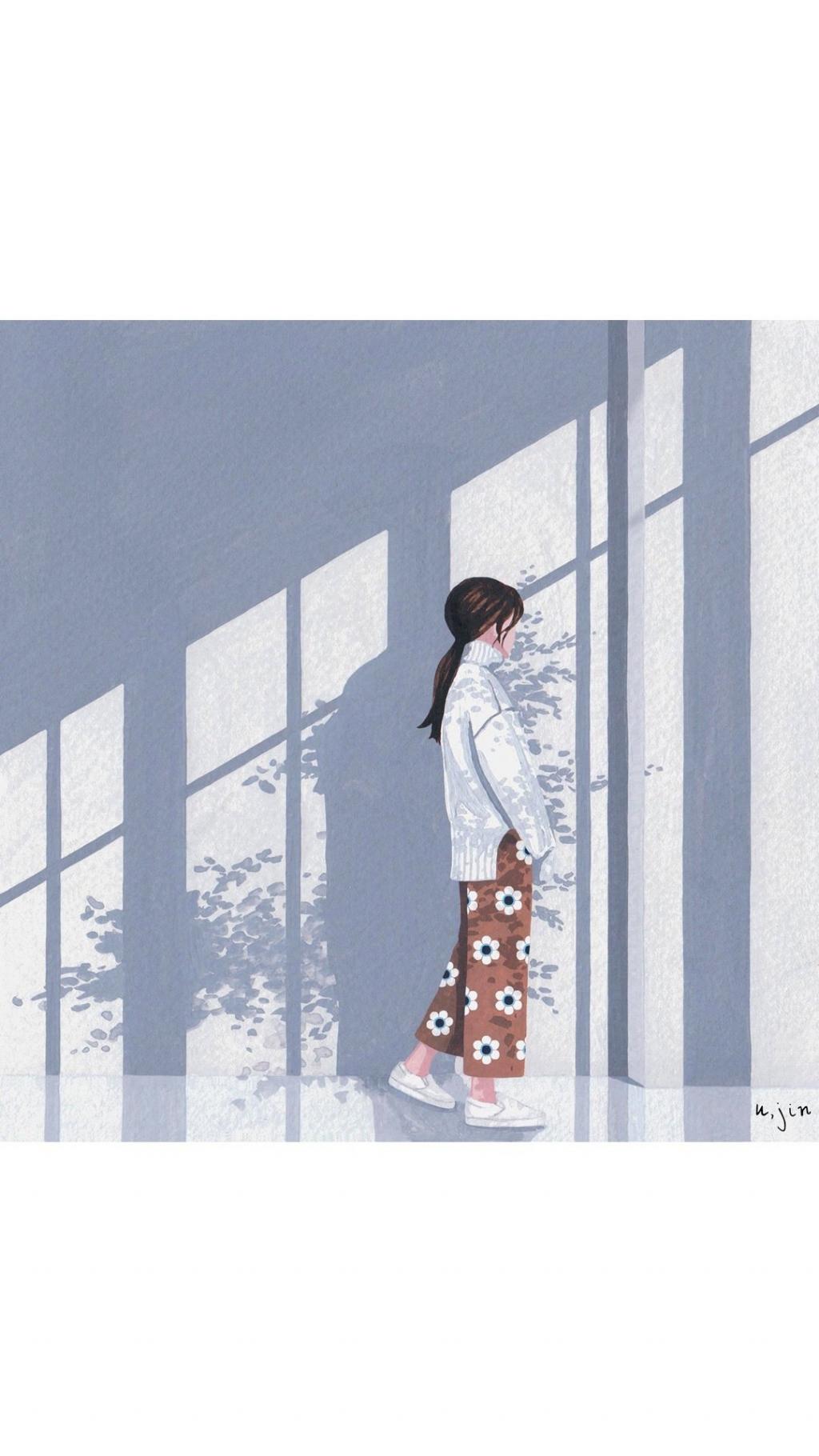 手绘日式小清新插画