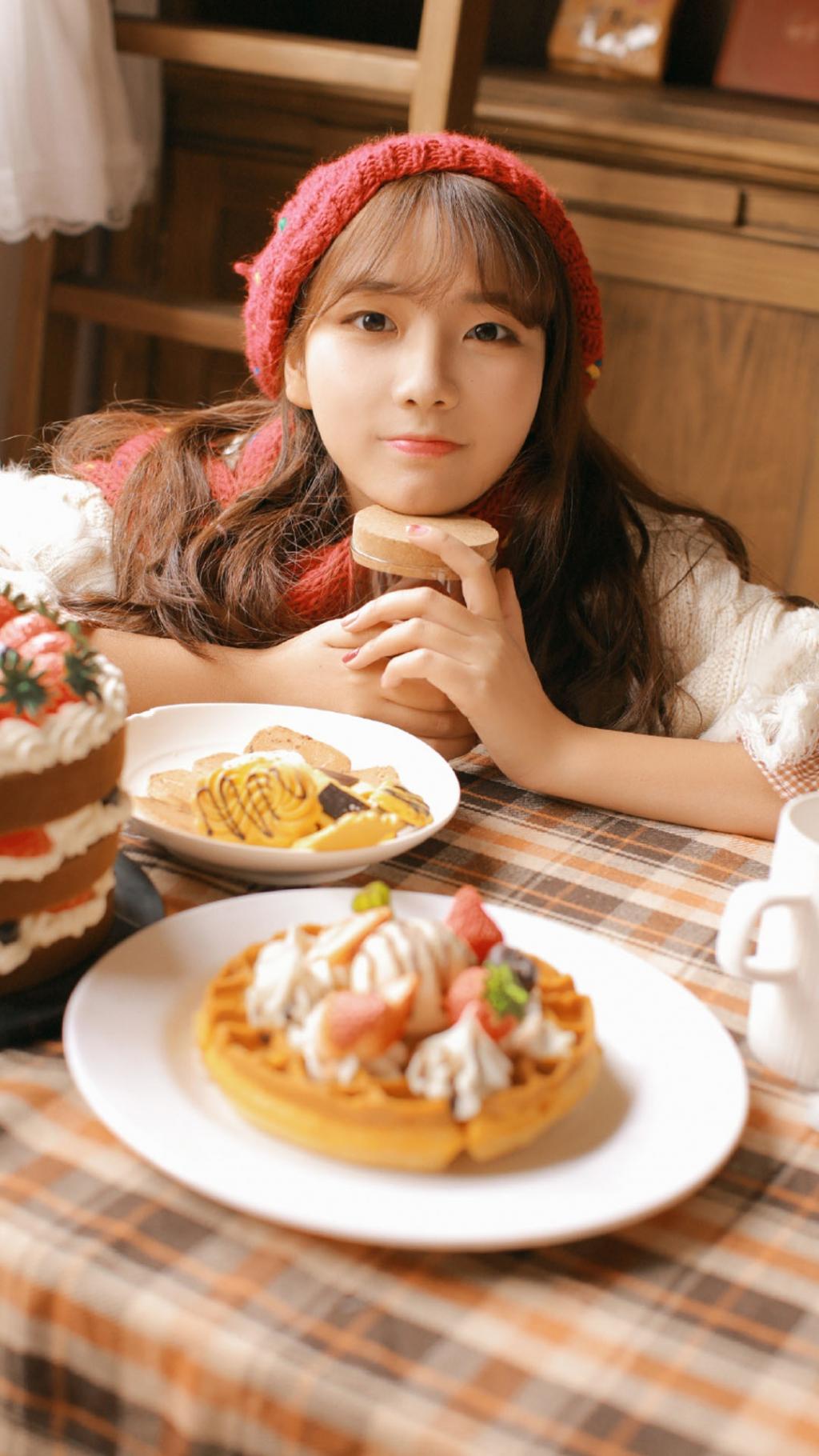 甜美文艺日系美女居家写真