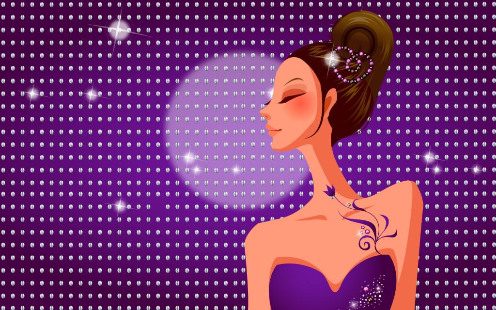 矢量PUB女孩插画