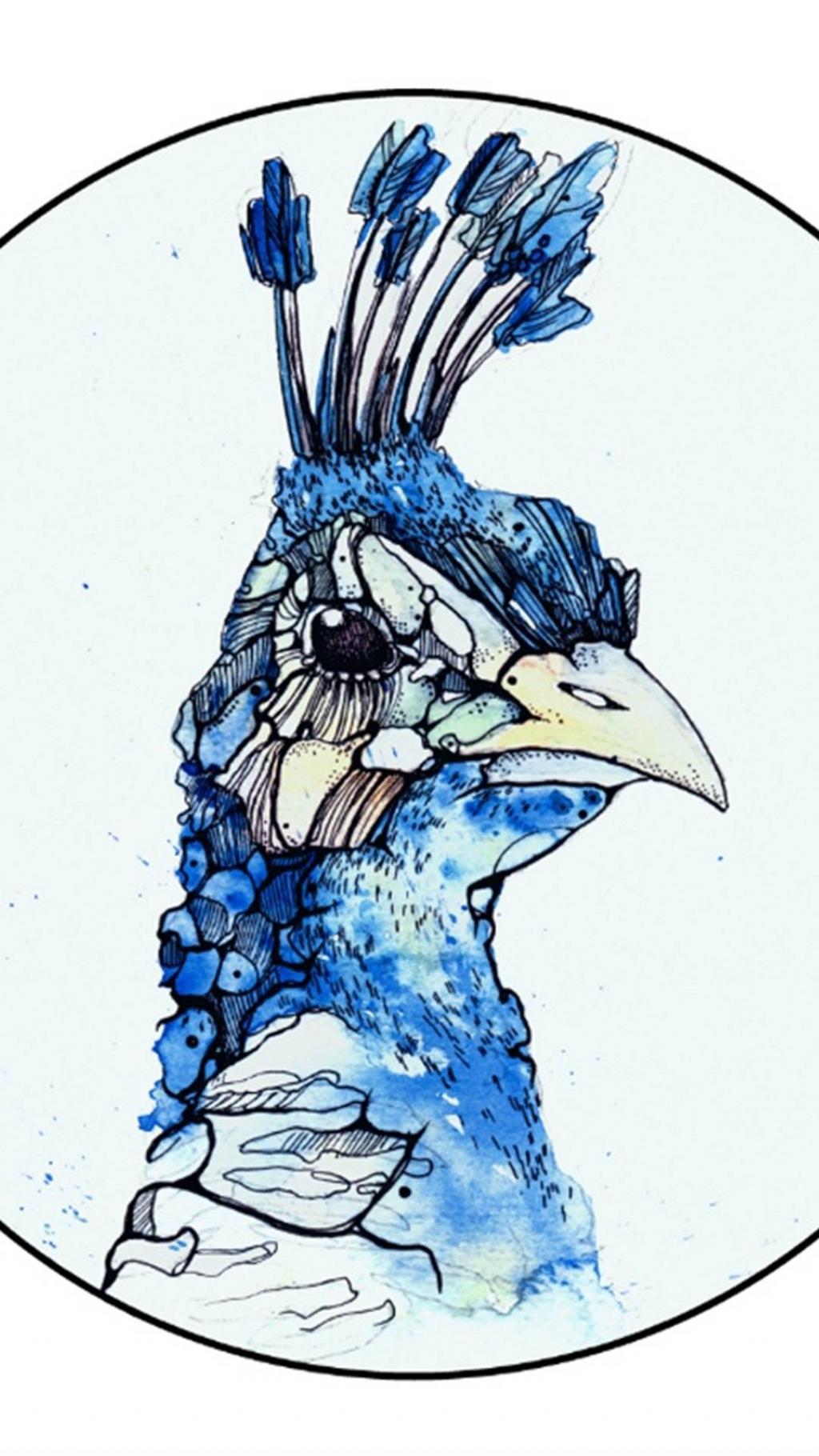 个性彩色动物手绘