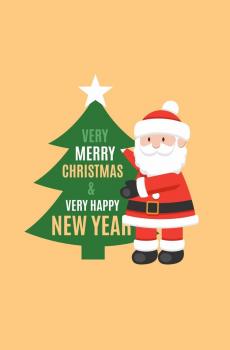 圣诞老人的节日祝福-0