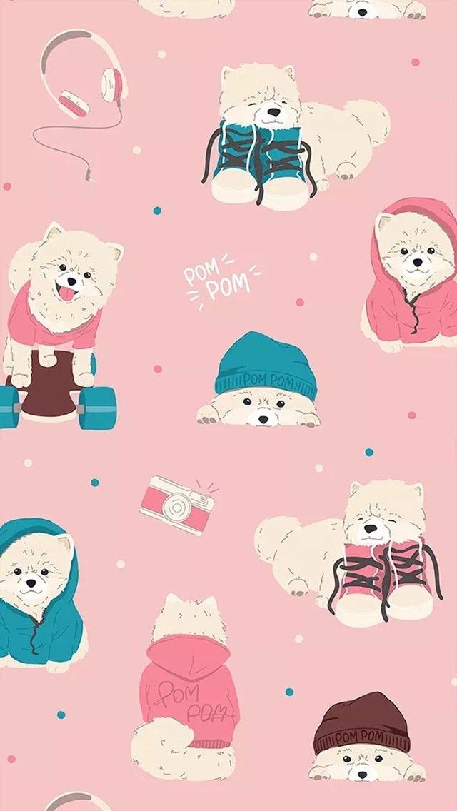 可爱卡通平铺插画