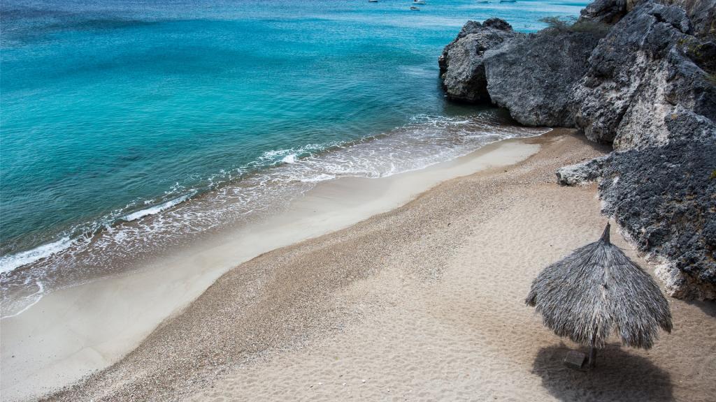 海浪沙滩唯美风景