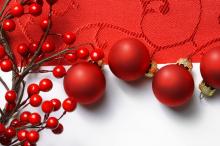 圣诞节火红彩球