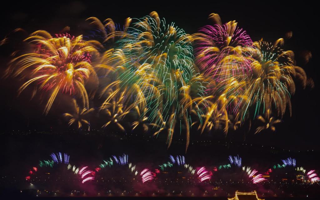 跨年之夜一场唯美的烟花秀