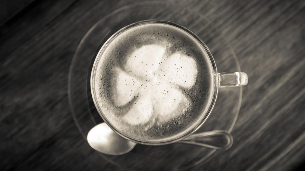 好看的咖啡拉花图片