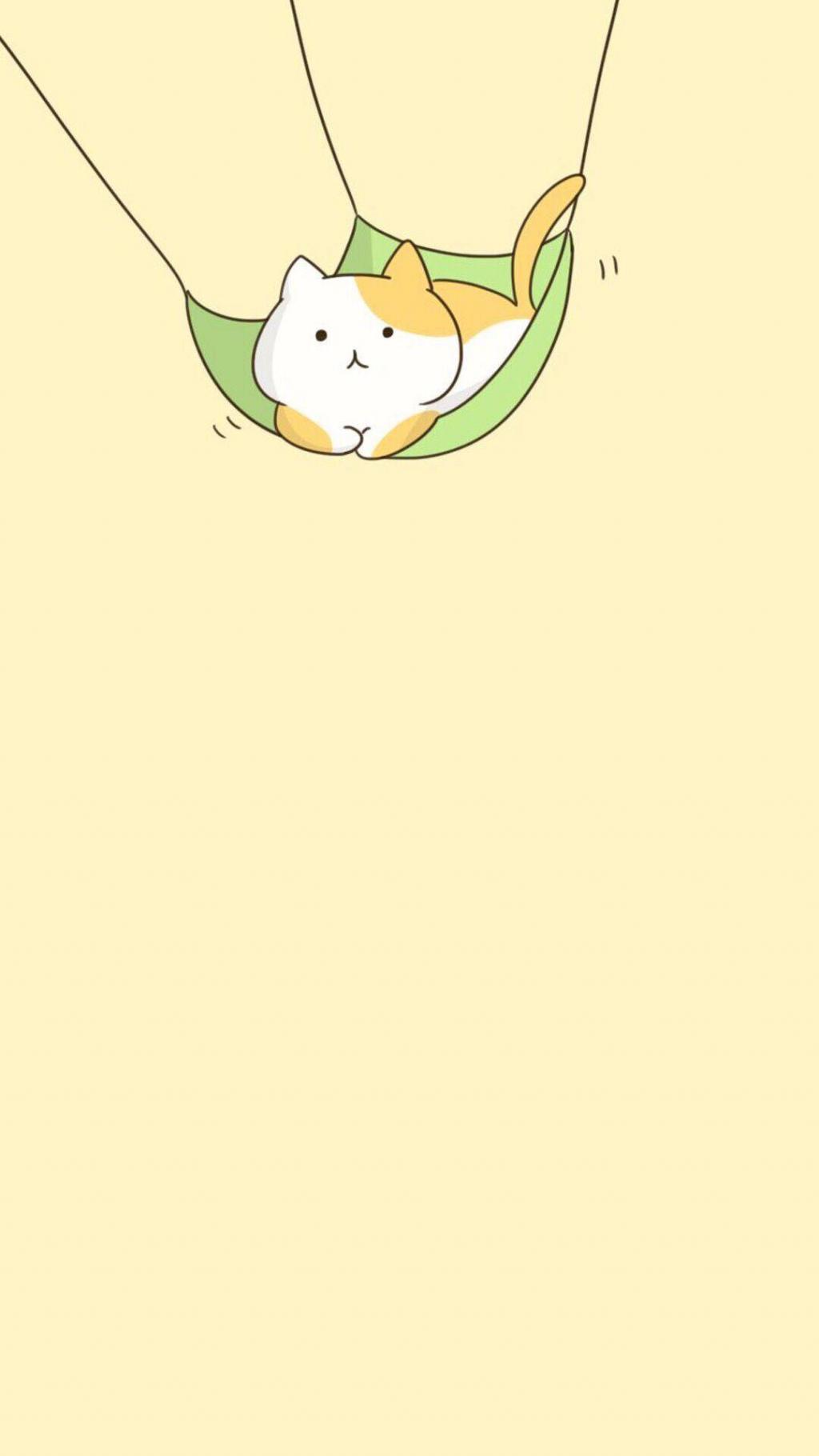 纯色简约可爱卡通锁屏