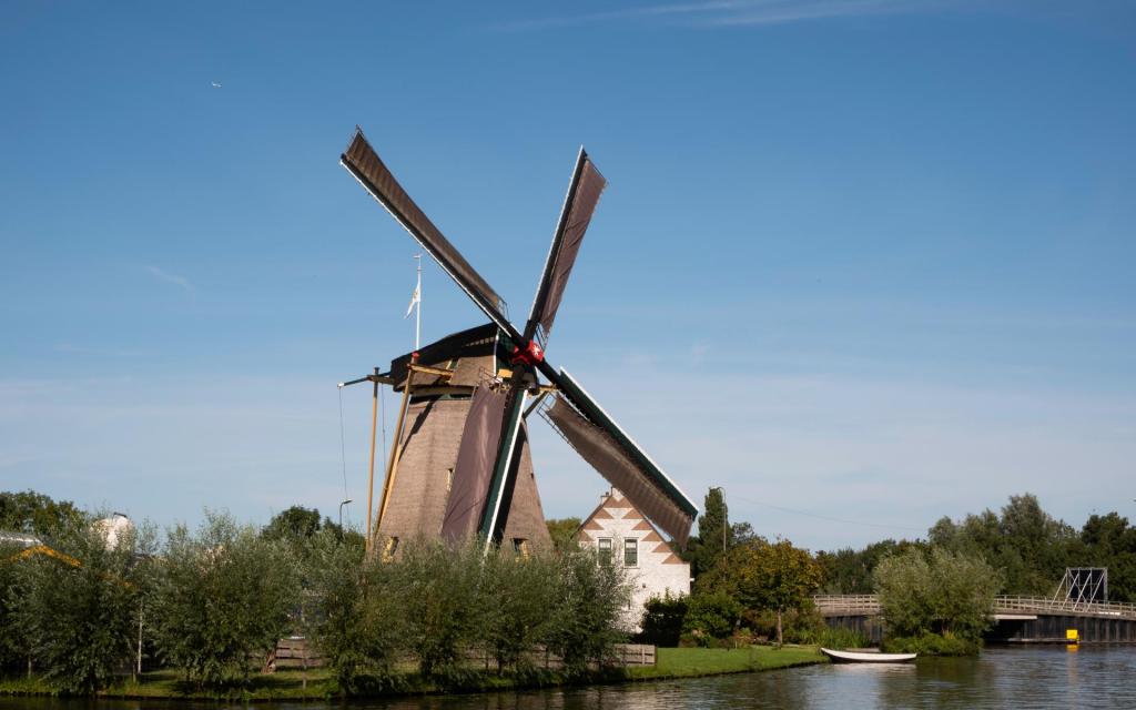 优美的荷兰风车壮美风景线