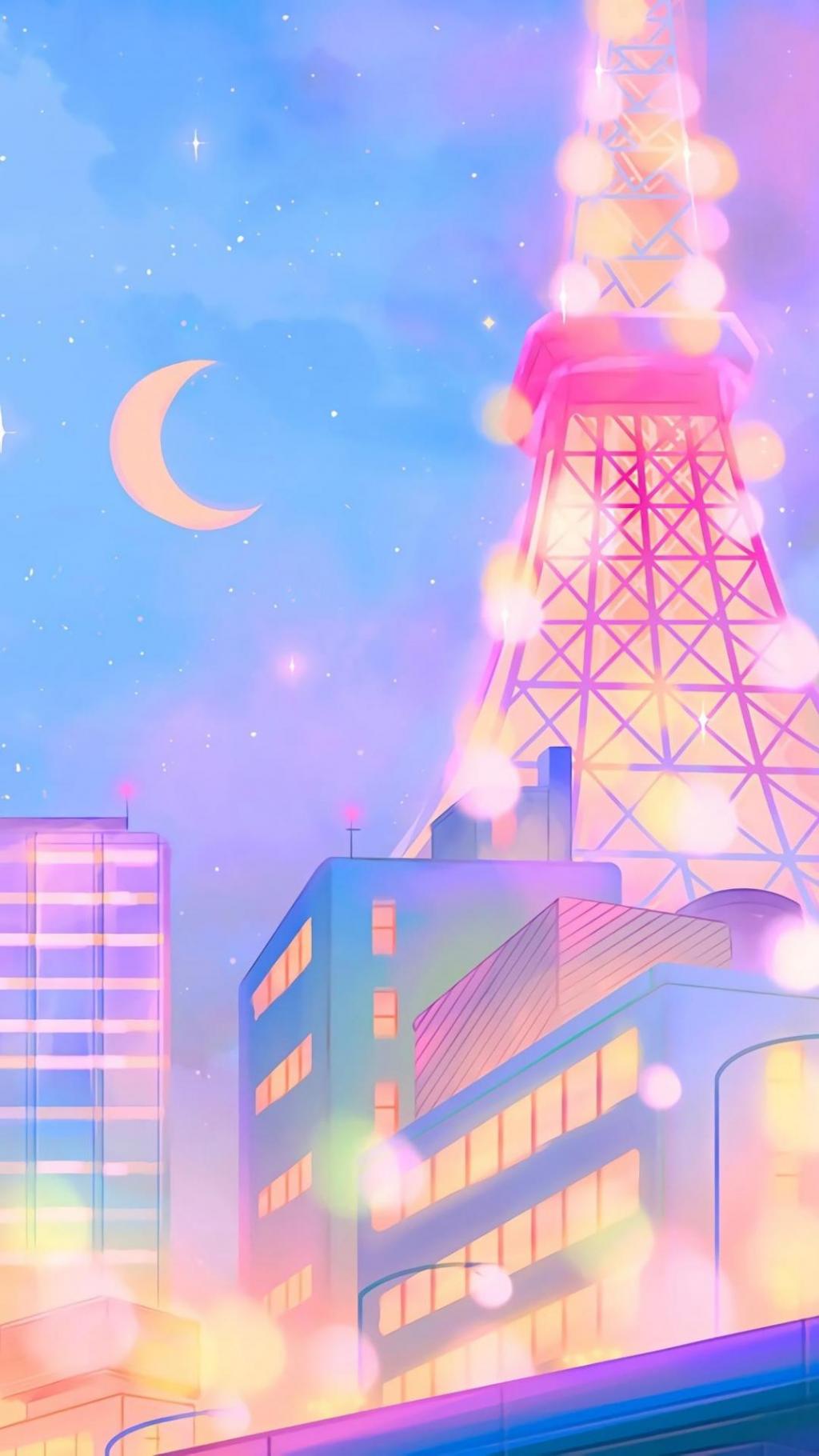 中秋节赏月时节手绘插图