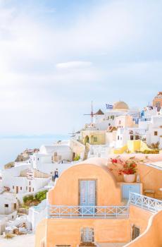 圣托里尼,用尽了一生的蓝与白