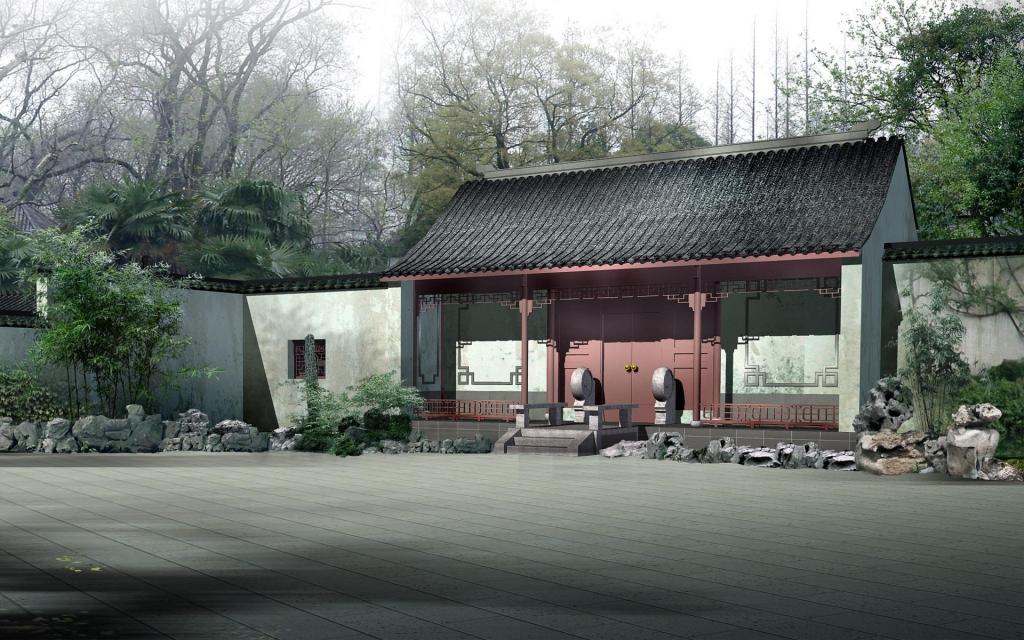 3D风光建筑园林效果