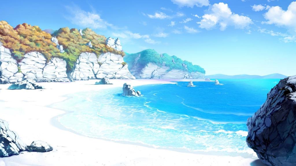 动漫唯美风景手绘插画