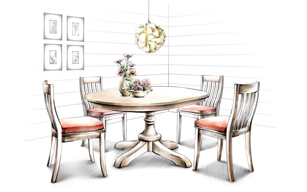 温馨的手绘室内家居