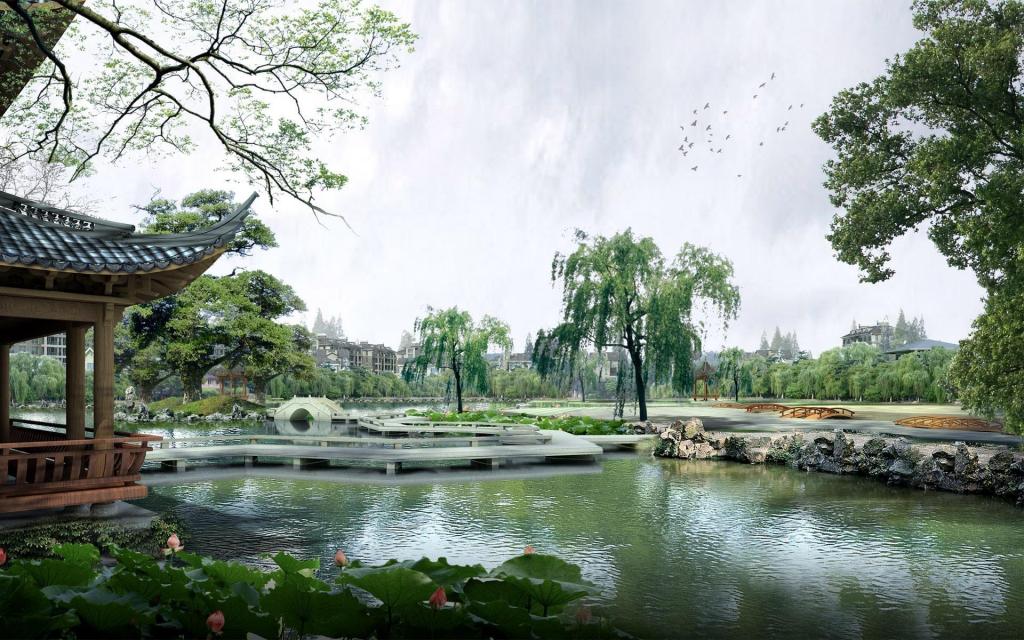 3D风光建筑园林效果