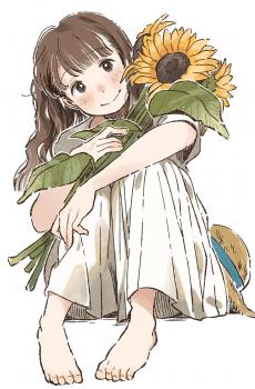 治愈系动漫少女清新甜美手绘插画-4