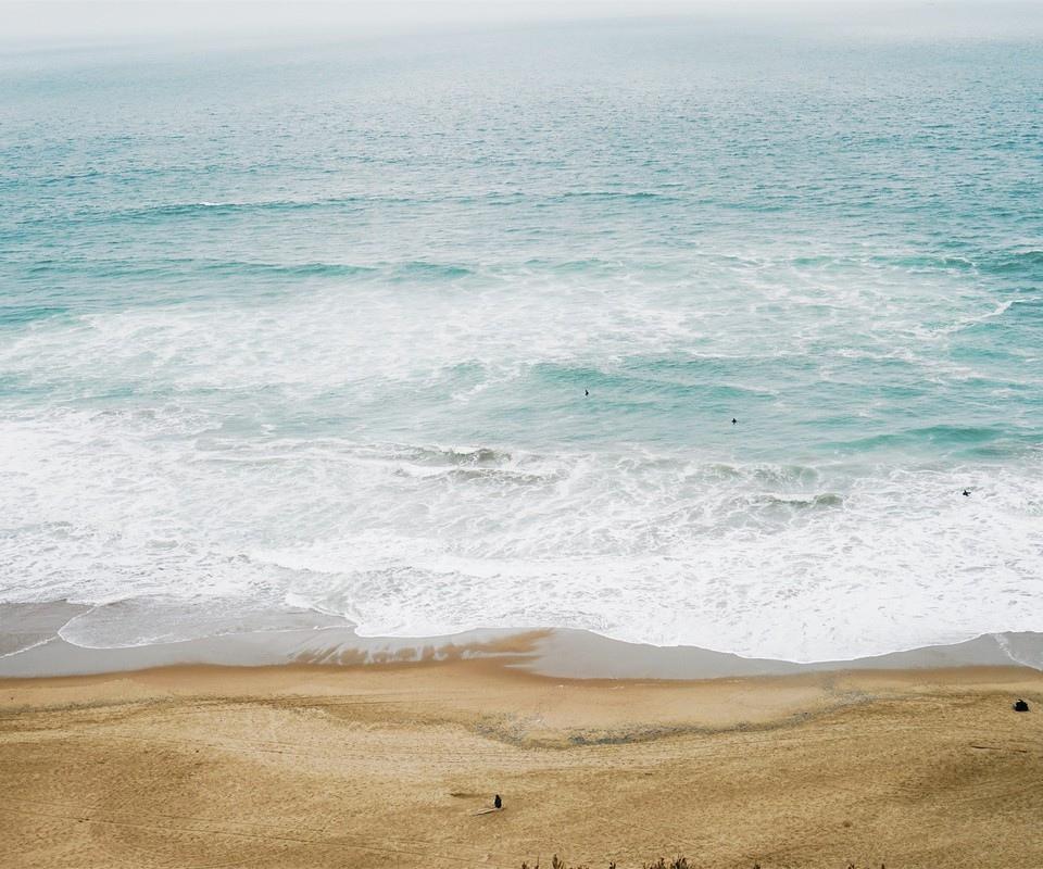 海浪的唯美风景图片