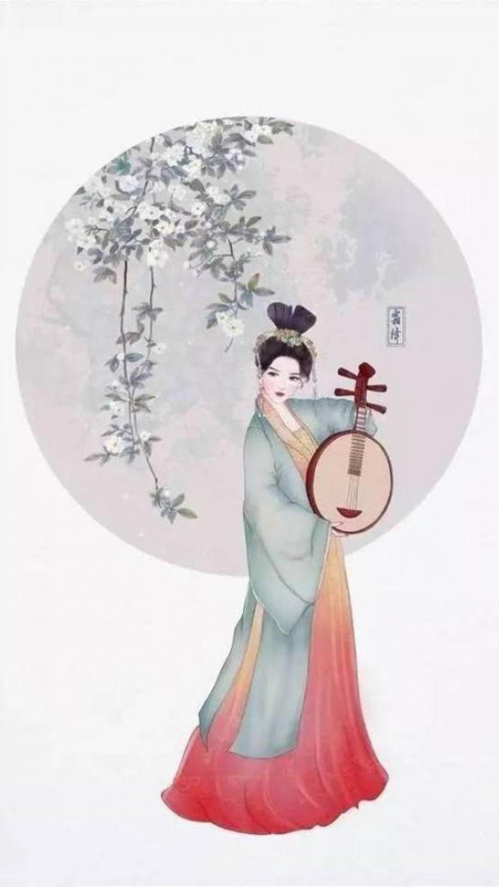 霜降之古风简约插画