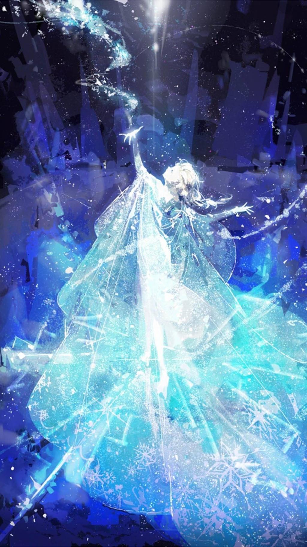 唯美蓝色系插画