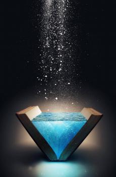 唯美黑色系创意插画-3