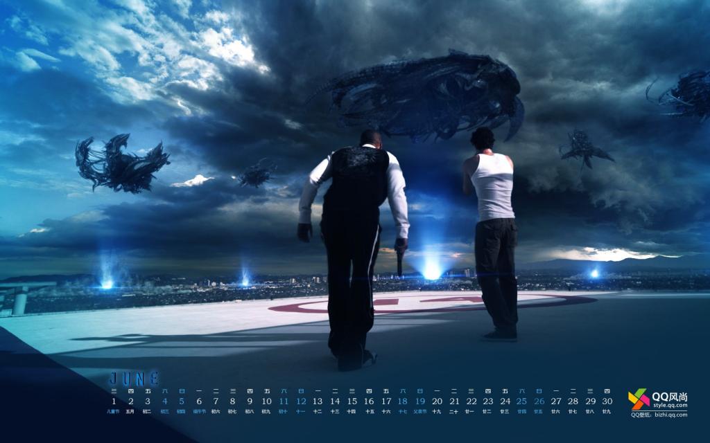 2018年6月卡通日历