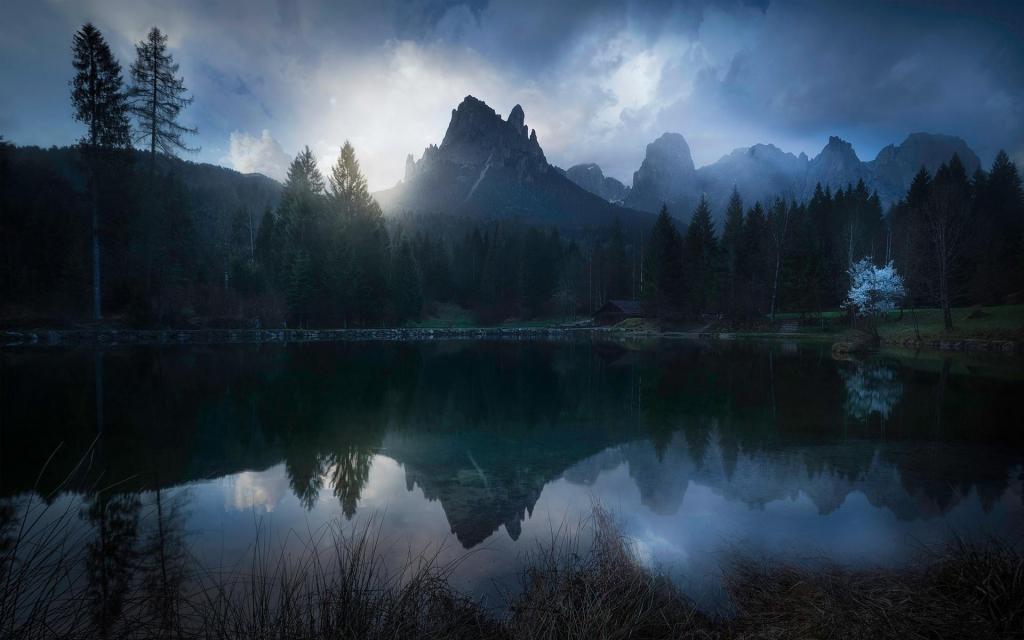 意大利白云石山自然风景