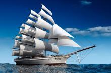 绝美的海上帆船