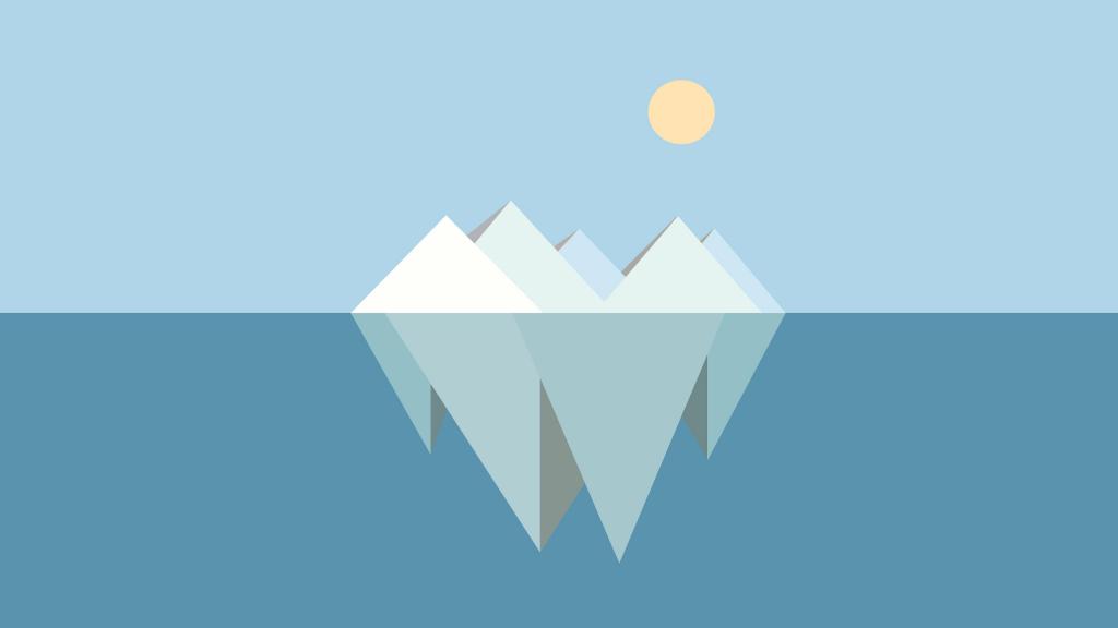 极简主义纯色落日创意设计插画