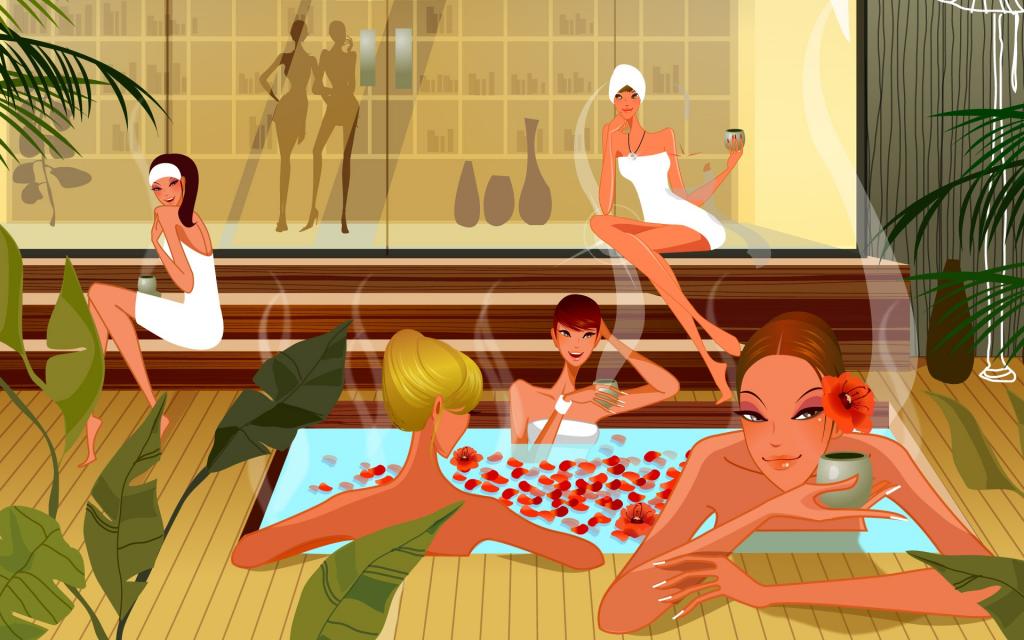 矢量PUB女孩插画