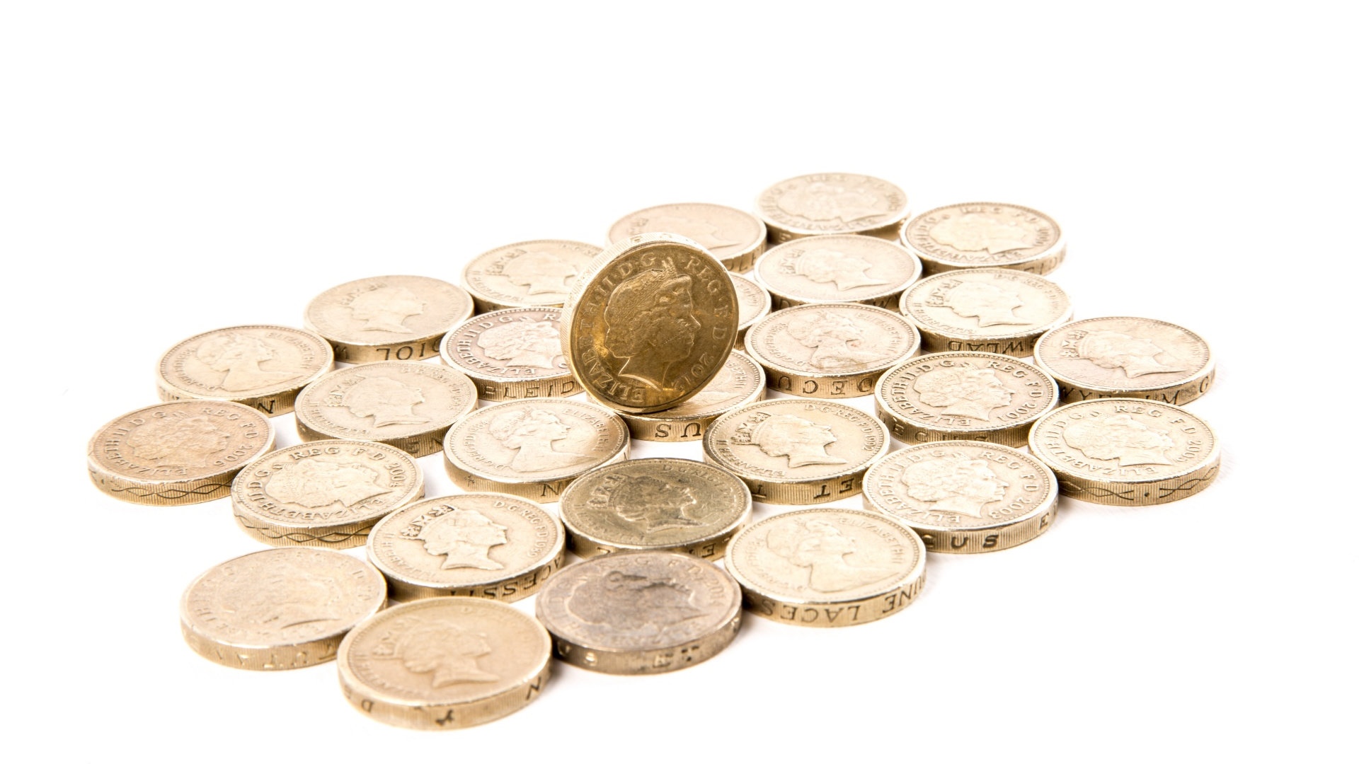 英镑硬币,高清图片,电脑桌面-壁纸族