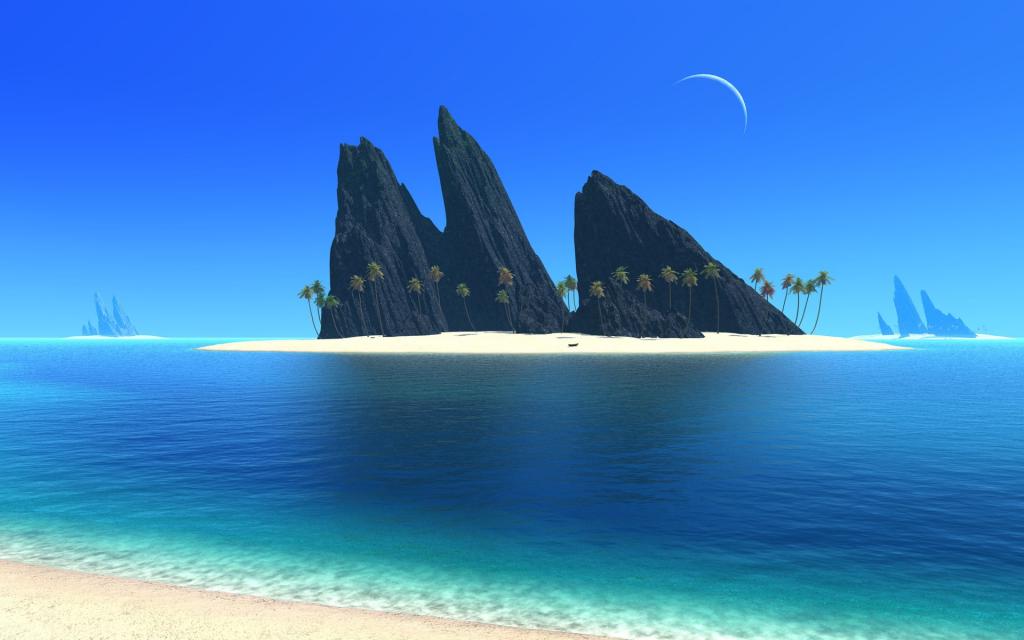 Digital三维夜晚城堡唯美风景