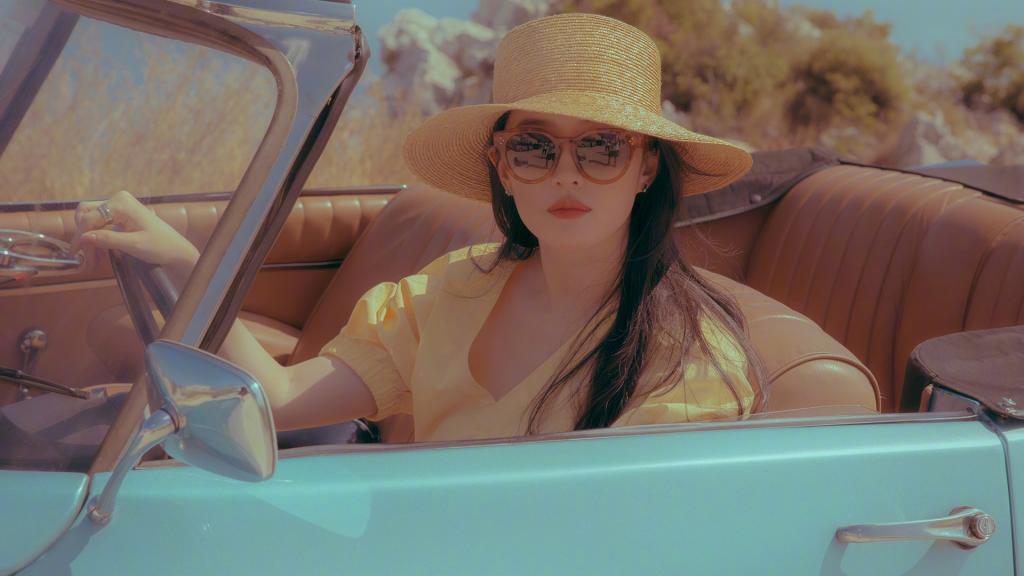 刘亦菲复古时尚户外写真