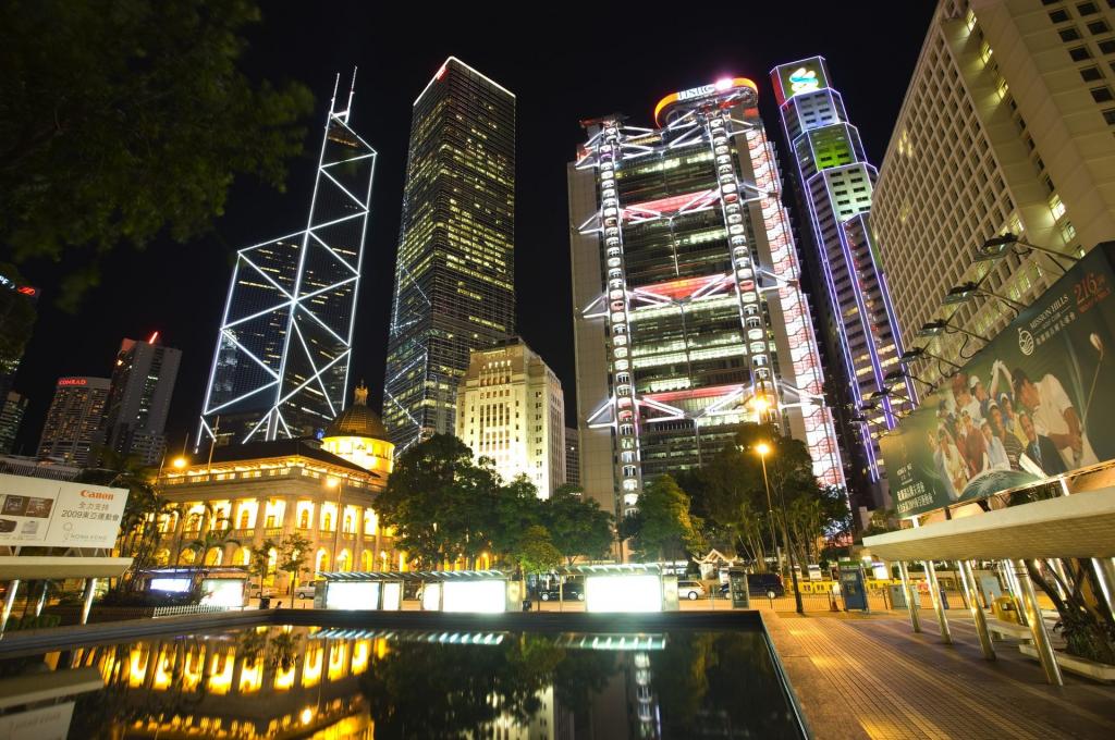 维多利亚港美丽夜景