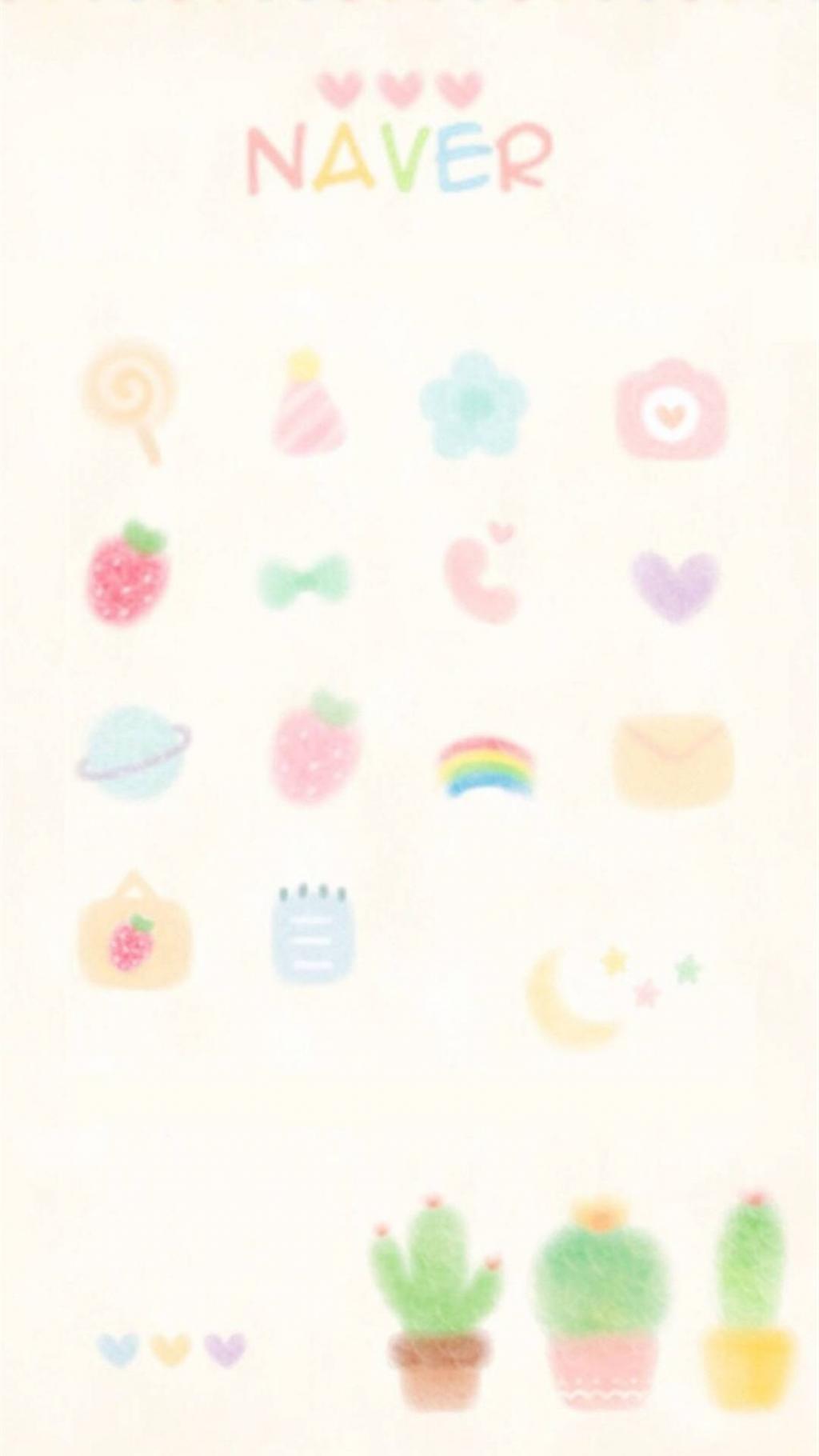 可爱卡通主屏锁屏套图