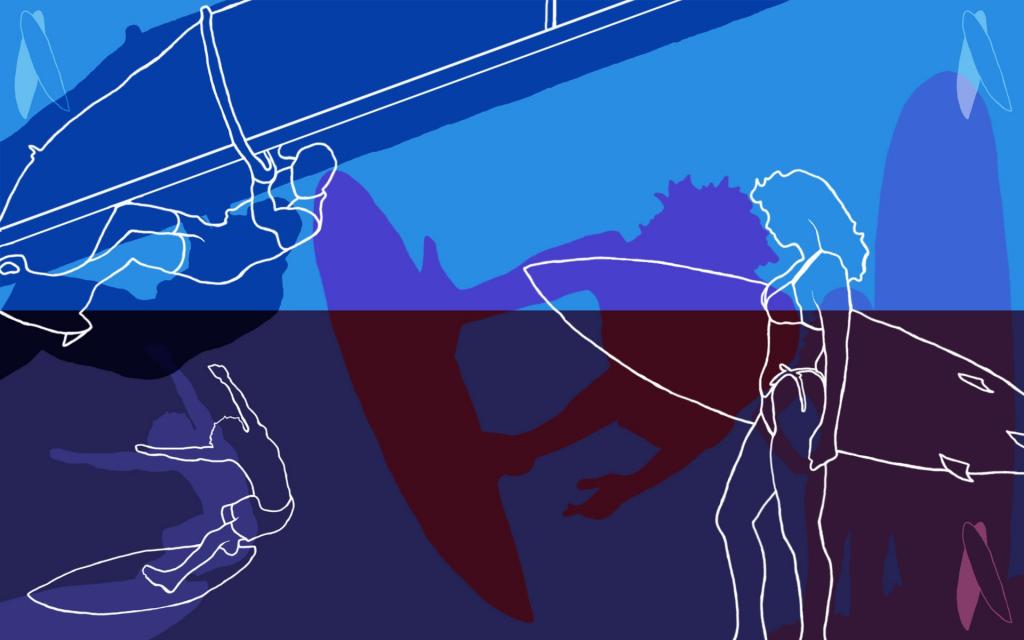 多彩的宽屏线描