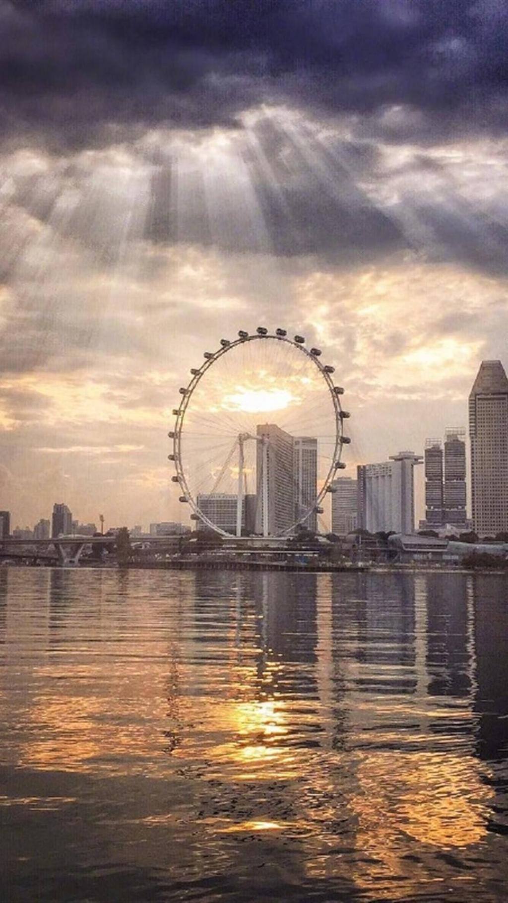 唯美城市黄昏风光