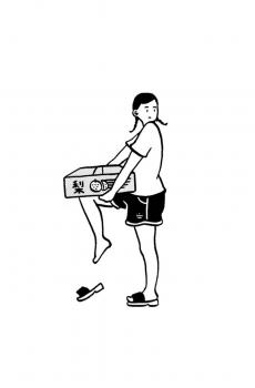 黑白卡通创意插画-7