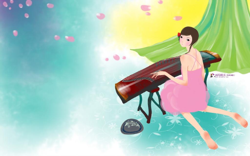 《画儿晴天》少女