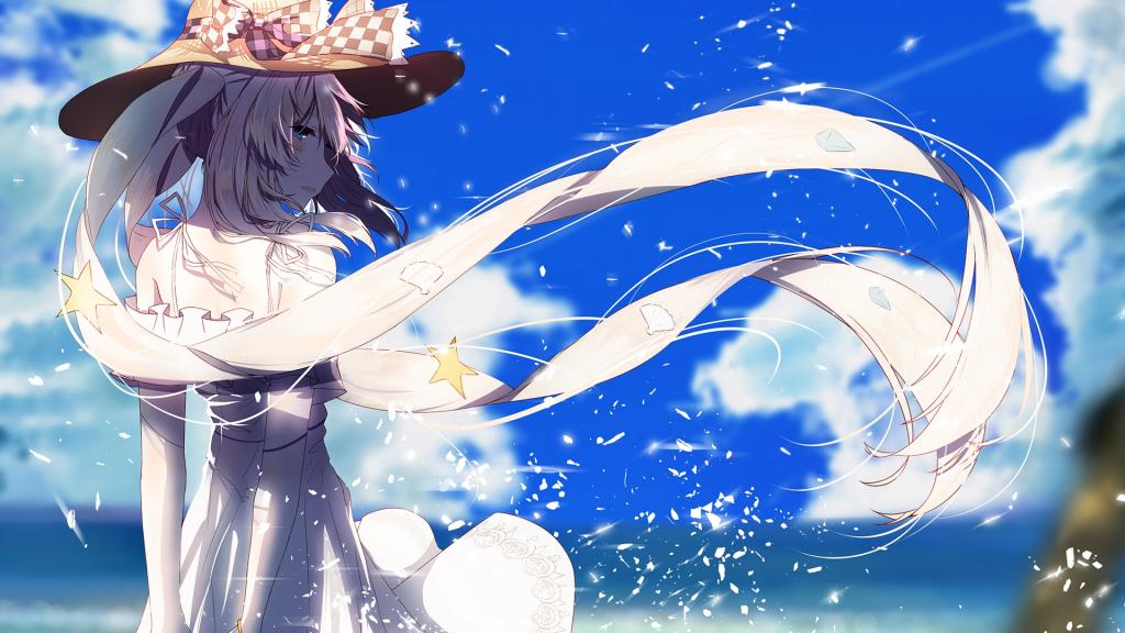 动漫女生孤独背影