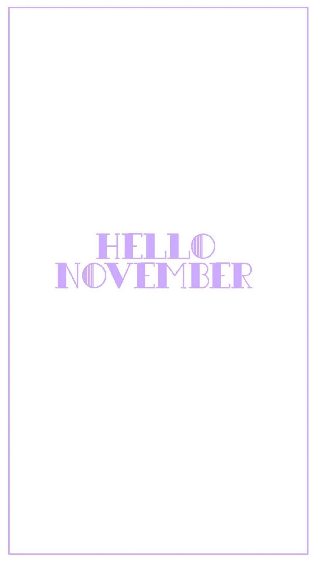 你好十一月创意简约英文文字