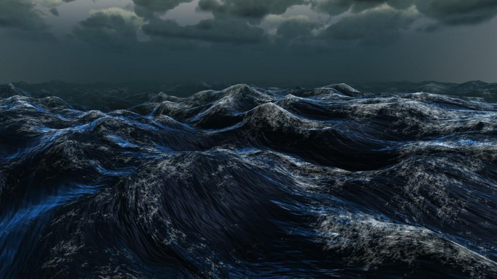 海洋巨浪浪花图片