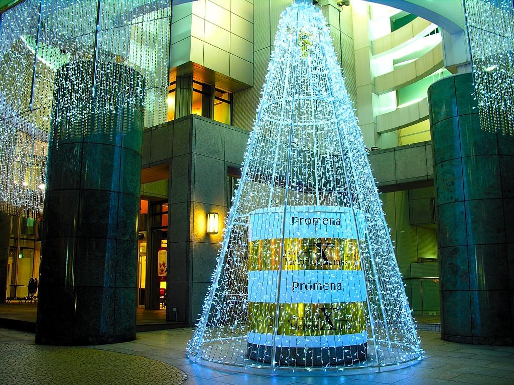 圣诞绚丽多彩夜景