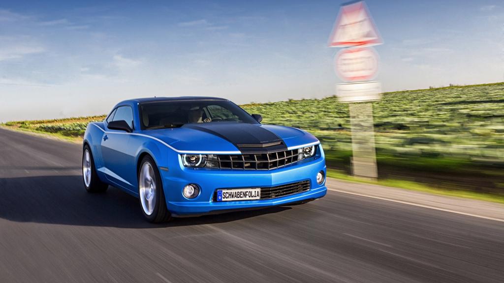 时尚蓝色科迈罗Camaro