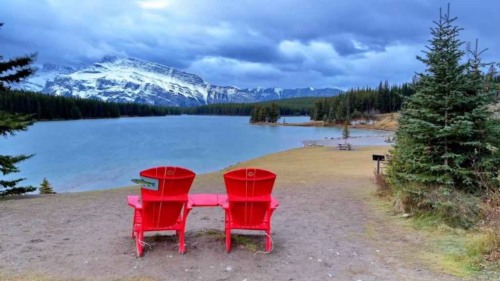 加拿大双杰克湖唯美风景