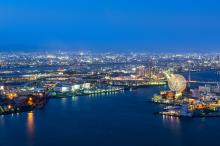 日本大阪的城市风光