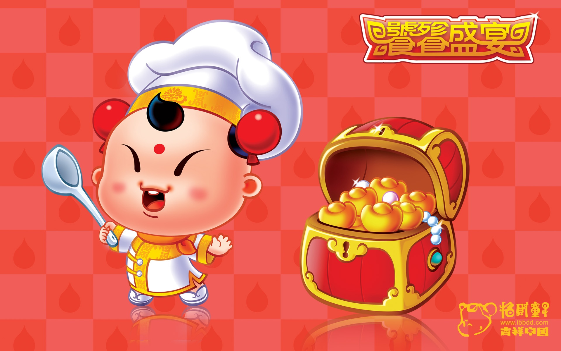 带福的招财童子,高清图片,电脑桌面-壁纸族