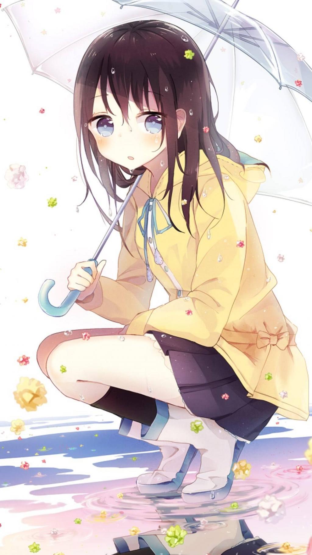 小清新撑伞萌妹纸